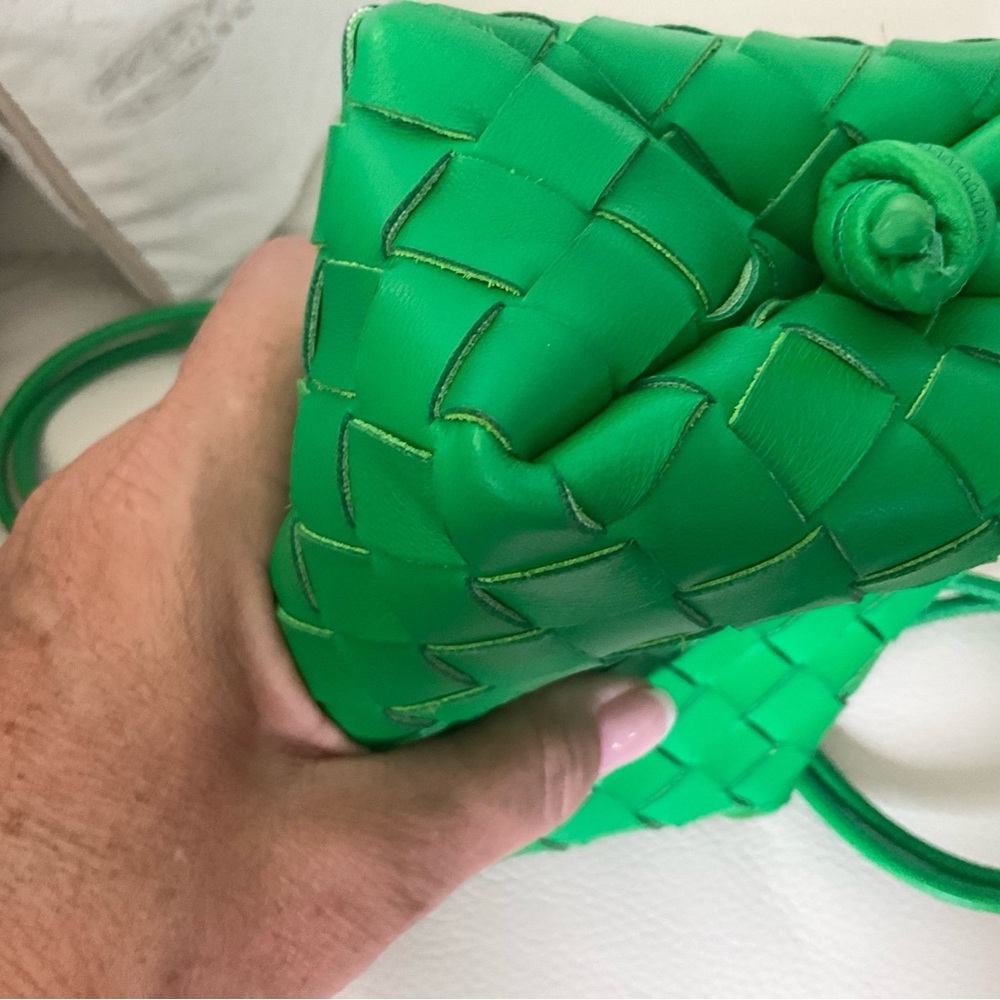 Bottega Veneta Intrecciato Leather Camera Bag Parakeet color - Picture 12 of 16